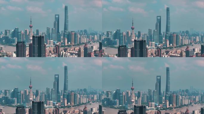 上海三件套 东方明珠塔 世贸中心 黄浦江