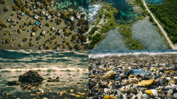 合集海洋垃圾海底污染