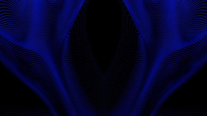 【4K时尚背景】暗蓝粒子虚拟曲线暗光科技