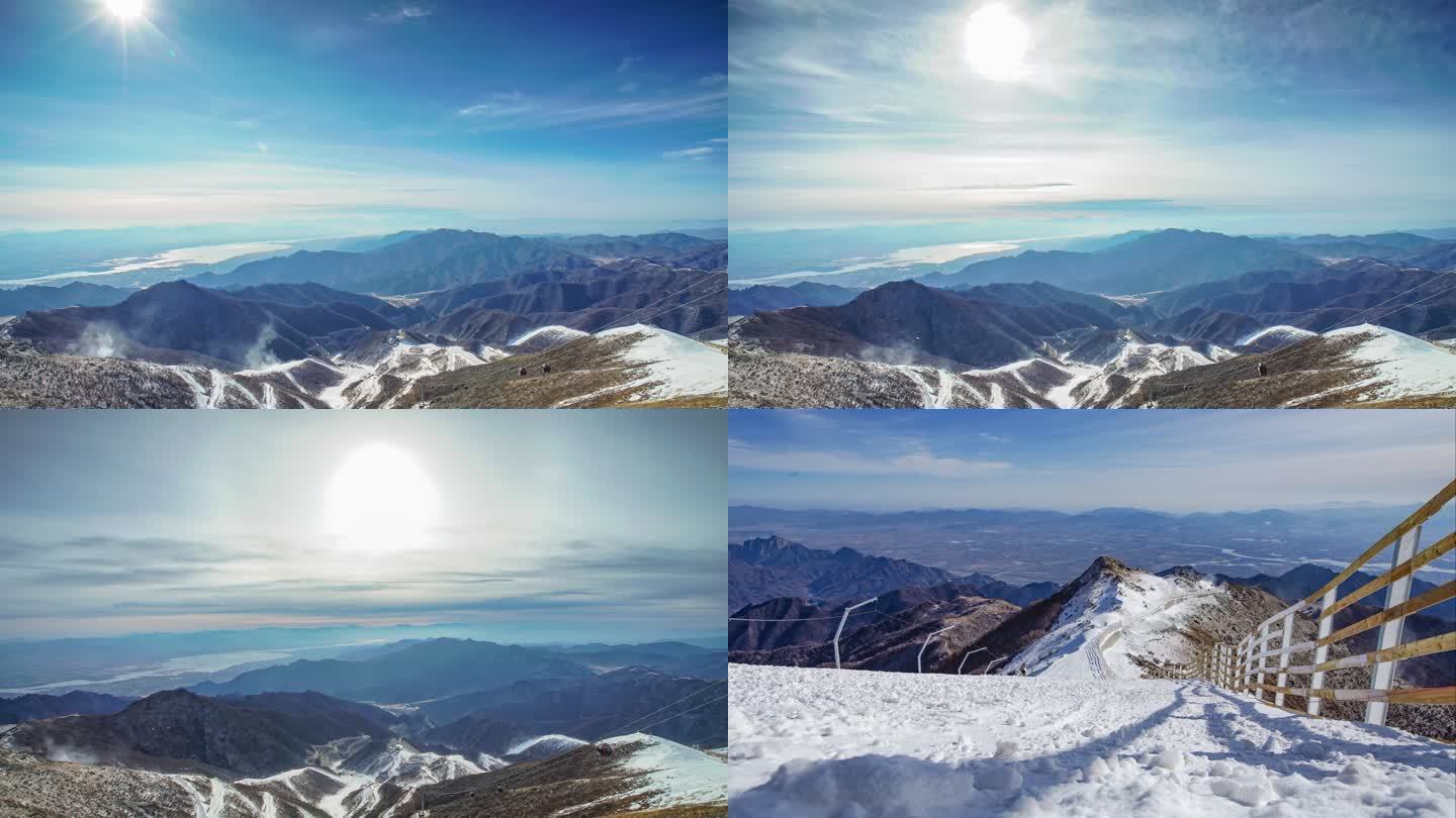 延庆冬奥高山滑雪场太阳轨迹延时