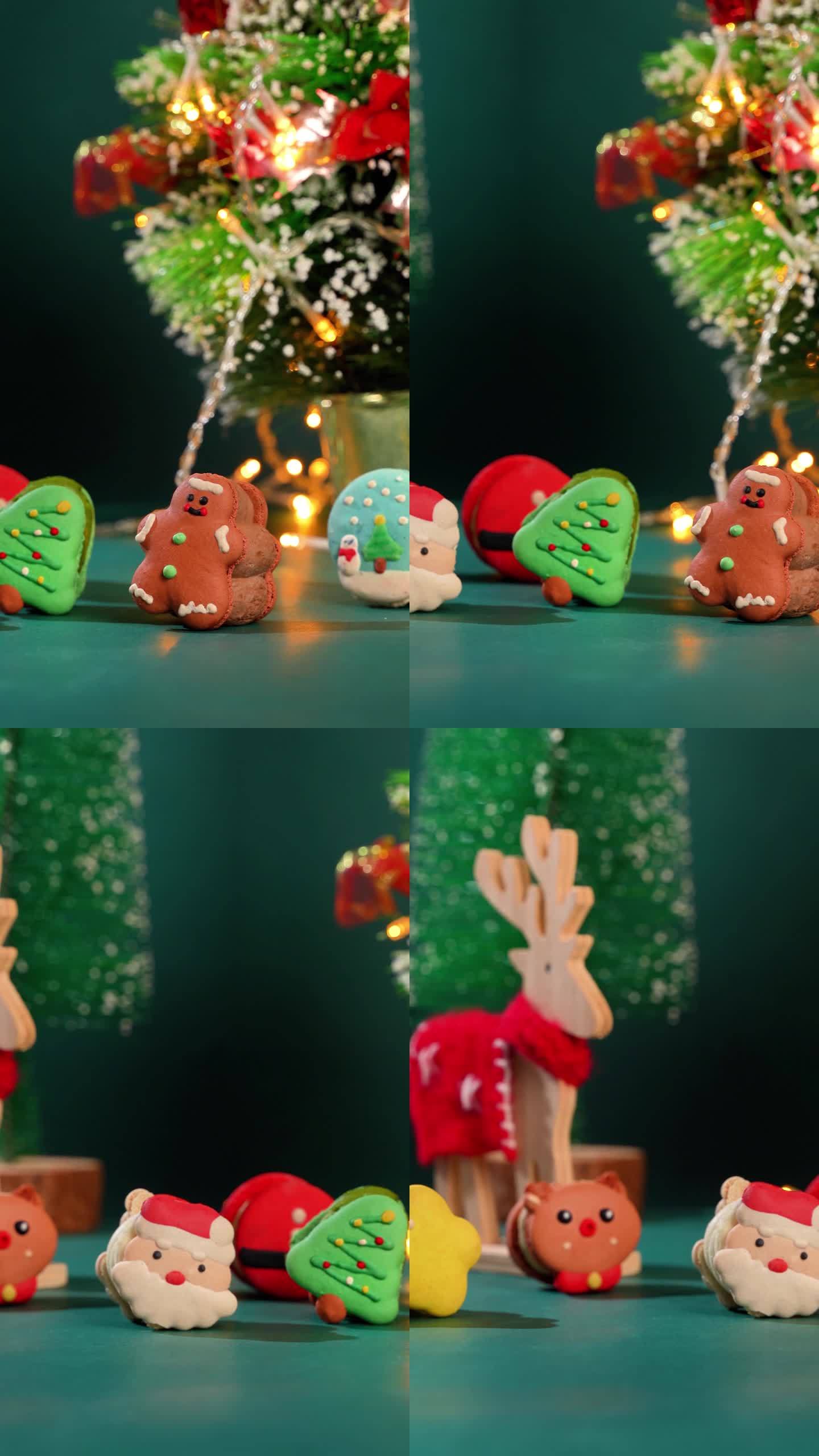 甜点圣诞马卡龙广告素材