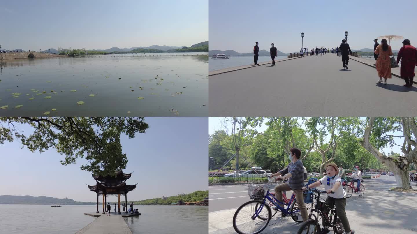 杭州西湖游客人流延时摄影合集