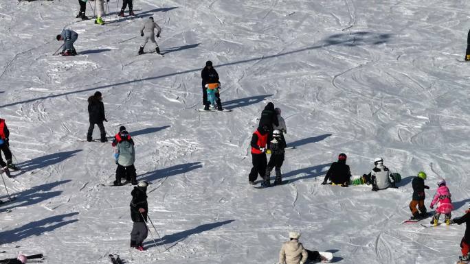 冬季旅游 滑雪人群 滑雪经济