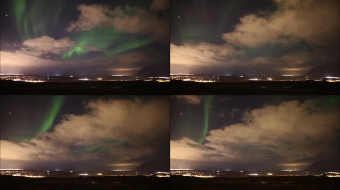 在冰岛拍摄的北极光