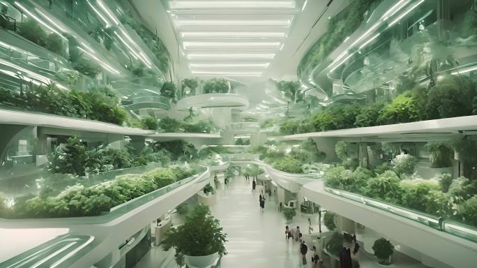 未来科幻建筑外观城市