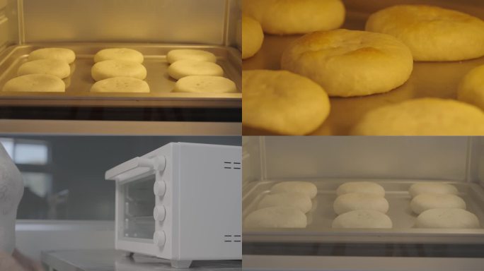 鲜花饼烤制全过程升格4k50帧 灰片