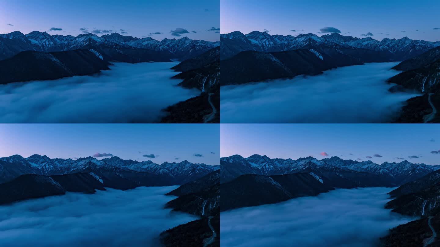 雪山 川西 雪山 日照金山 观景台 自驾