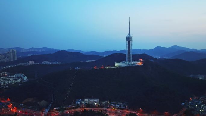 大连城市夜景航拍