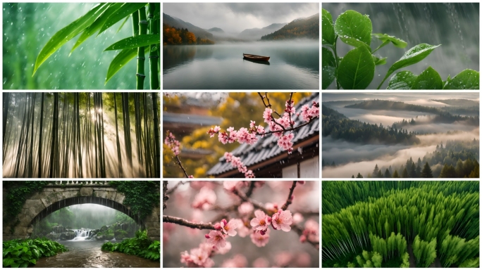 清明 清明节气 谷雨 雨水 禅意 意境