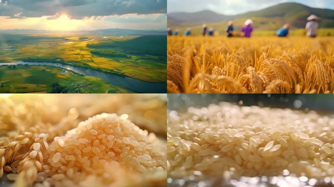 稻米丰收, 大米收获