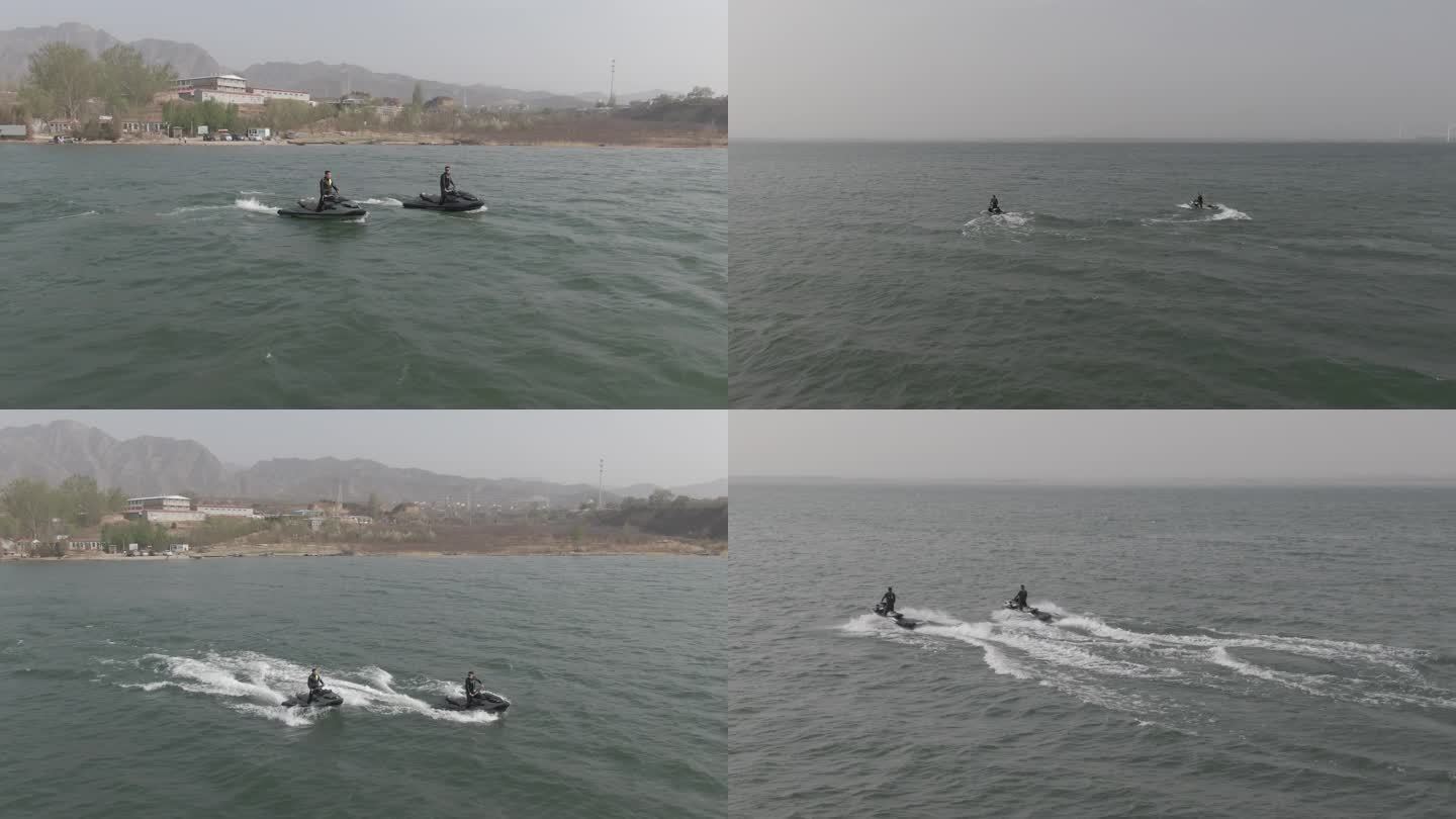 水上运动 摩托艇 航拍4K 大海 湖