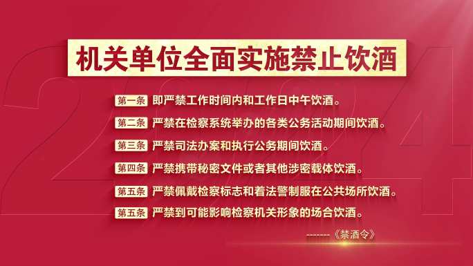 红色党政党建字幕——禁酒令