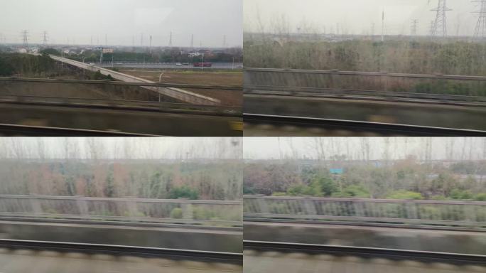 旅行旅途火车窗外的风景视频素材9
