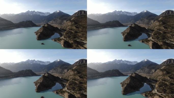 川藏线上的然乌湖航拍