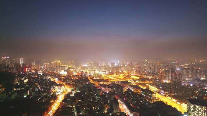 大连城市夜景航拍