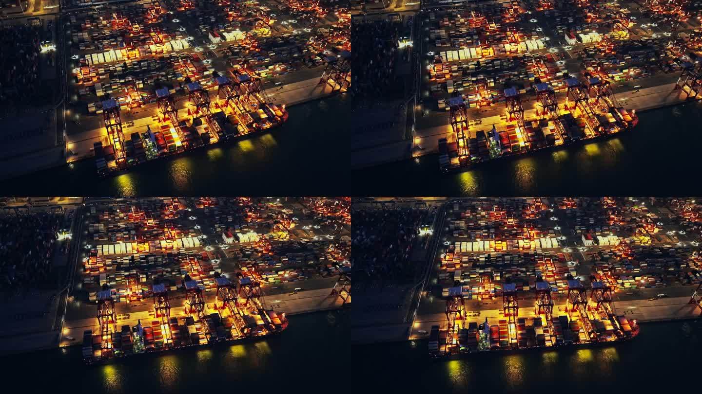 青岛港 港口夜景