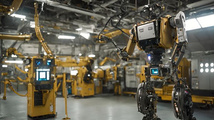 4k未来机器人工作场景
