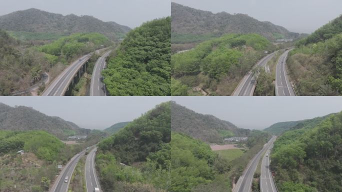 4K-Log-航拍西双版纳昆磨高速公路