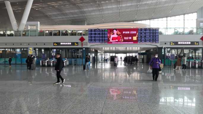 原创拍摄5K北京清河高铁站火车站候车室