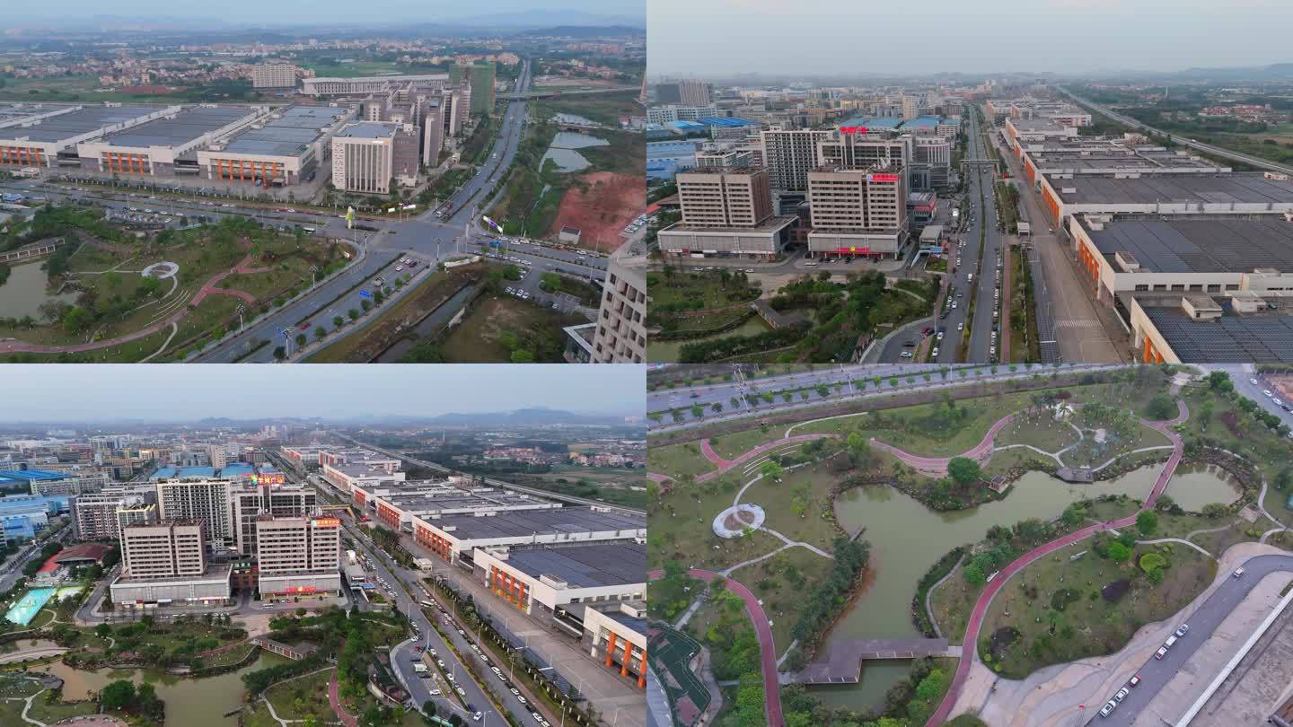 广东清远广清产业园工厂4K高清多角度航拍