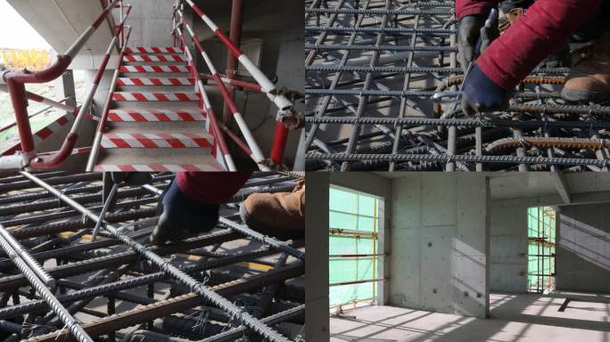 塔吊延时工程工地房地产盖楼测量铁丝 钢筋