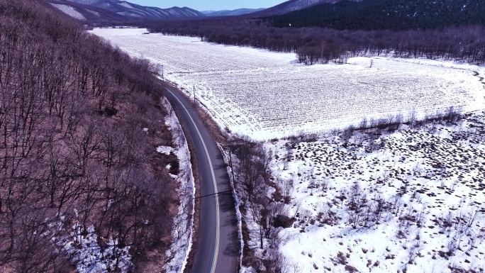 山区公路航拍