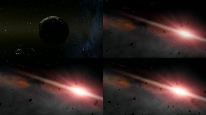 深空中的小行星或天体