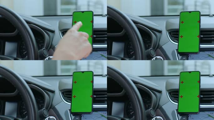 视觉创意_汽车手机绿幕抠图屏幕