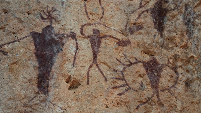 3000多年前沧源崖画壁画图腾象形文字