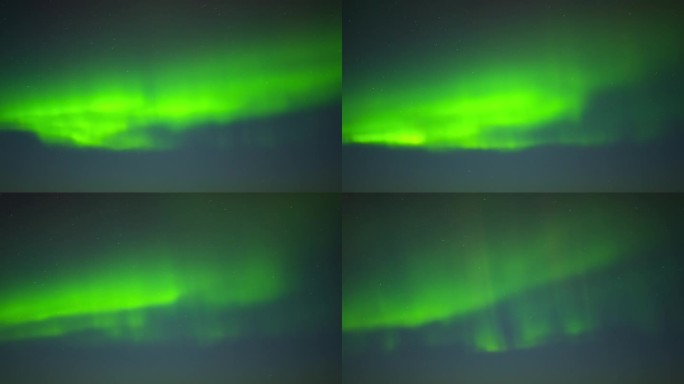 北极光，冰岛的北极光，真正的星空随时间流逝，天文现象，太阳风，地球电磁场，北方冬季夜空的自然奇观