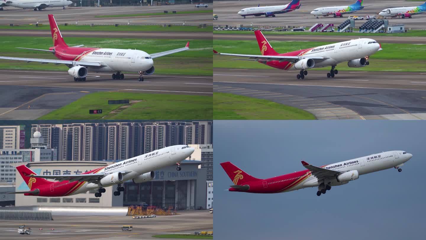 深圳航空大飞机A330-300型客机起飞