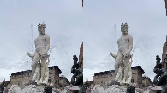 意大利佛罗伦萨领主广场的海王星喷泉