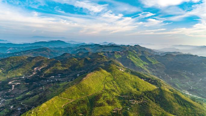 矿山复绿高山航拍