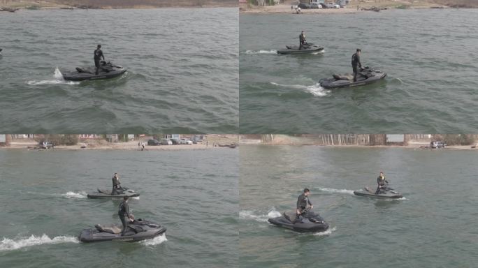 水上运动 摩托艇 航拍4K 大海 湖