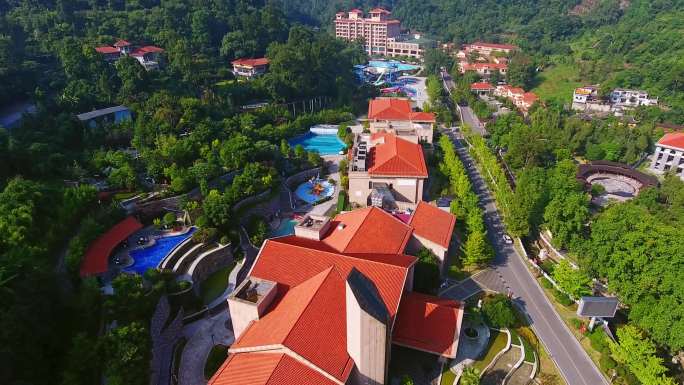 T0867航拍温泉镇