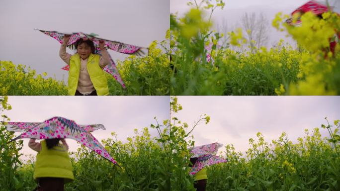 阿莱拍摄美丽乡村孩子奔跑放风筝梦想励志