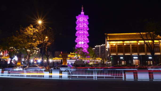 西昌夜景航拍西昌夜景延时摄影4K合集