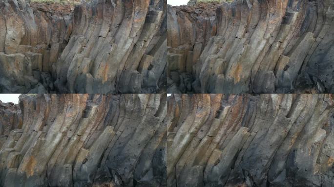 岩石和石纹，自然灰色悬崖，岩石表面或纹理