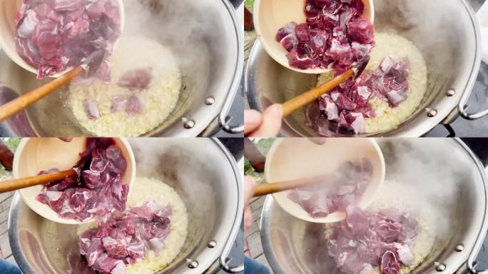 喀山猪肉碎配烤洋葱瞬间，而捷克和斯洛伐克等国则在制作传统的“炖牛肉”汤或炖肉蔬菜文化餐的杰作。