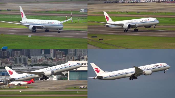 中国国际航空 波音787客机起飞全过程