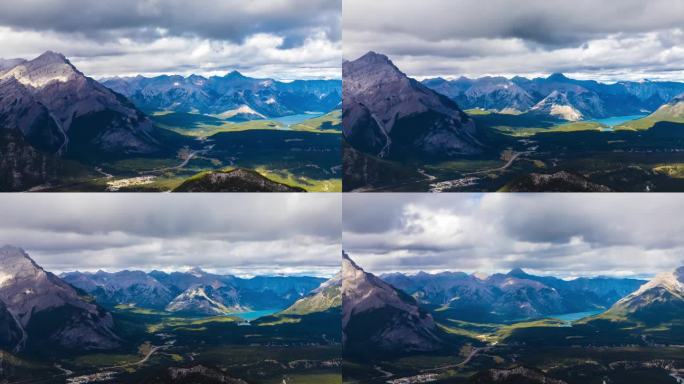 加拿大落基山脉班夫国家公园的4k延时摄影