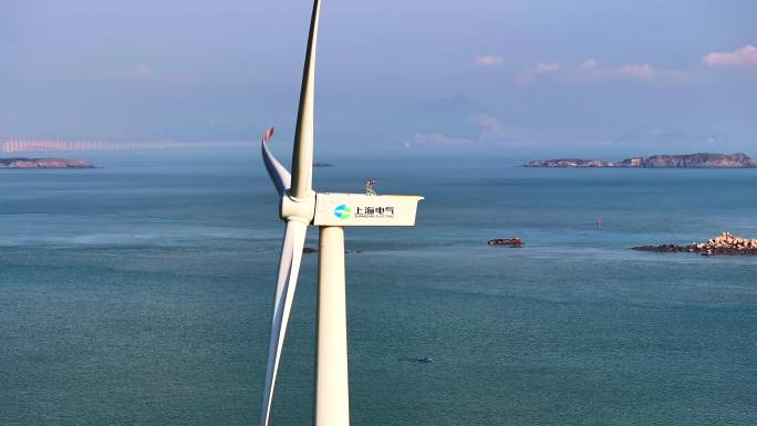 海上风力发电4K素材