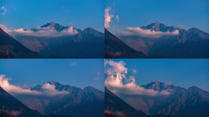 雪山 川西 雪山 日照金山 观景台 自驾