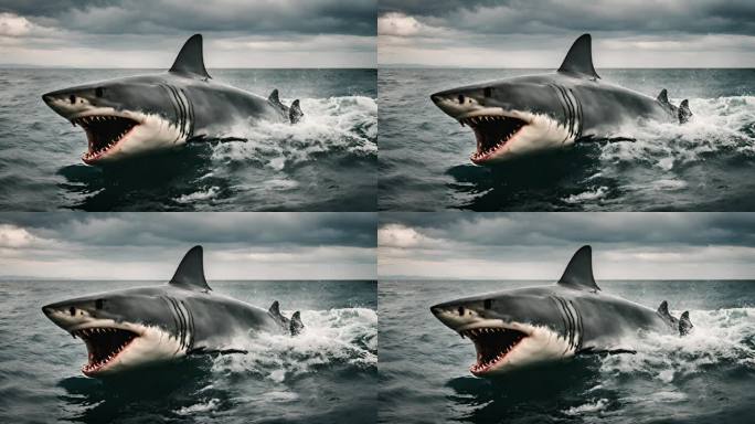 大白鲨张嘴