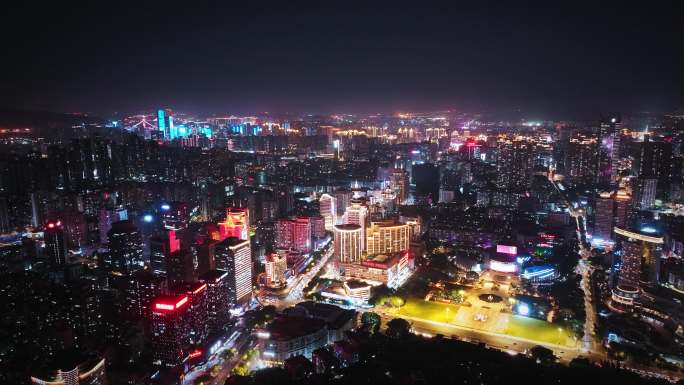 福州城市夜景（五一广场-福建大剧院）