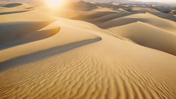 沙漠沙丘大漠日出沙漠沙漠动画