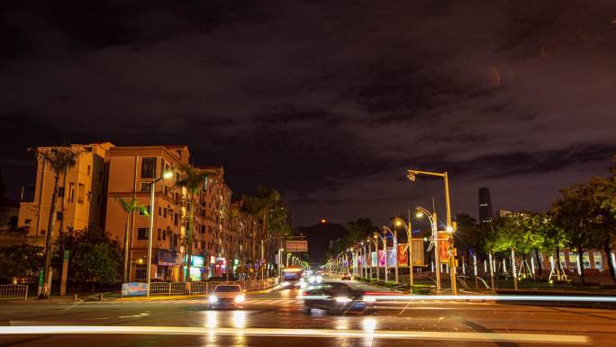 189-道路交通延时-东城中路夜景