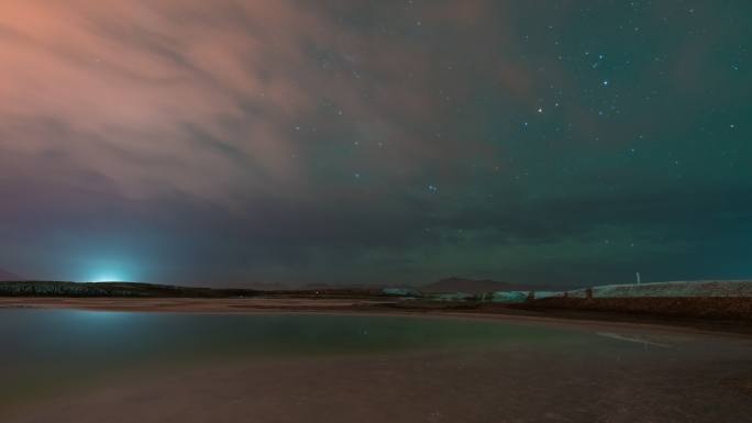 8K青海大柴旦翡翠湖星空
