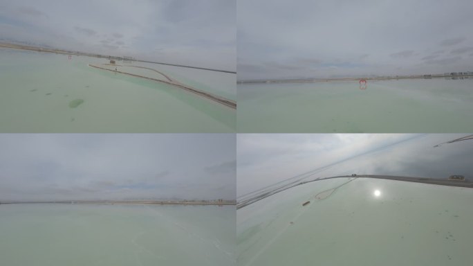青海茶卡盐湖fpv穿越机航拍天空之镜
