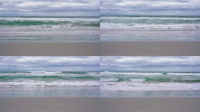 巨浪冲击着南澳大利亚袋鼠岛的海滩